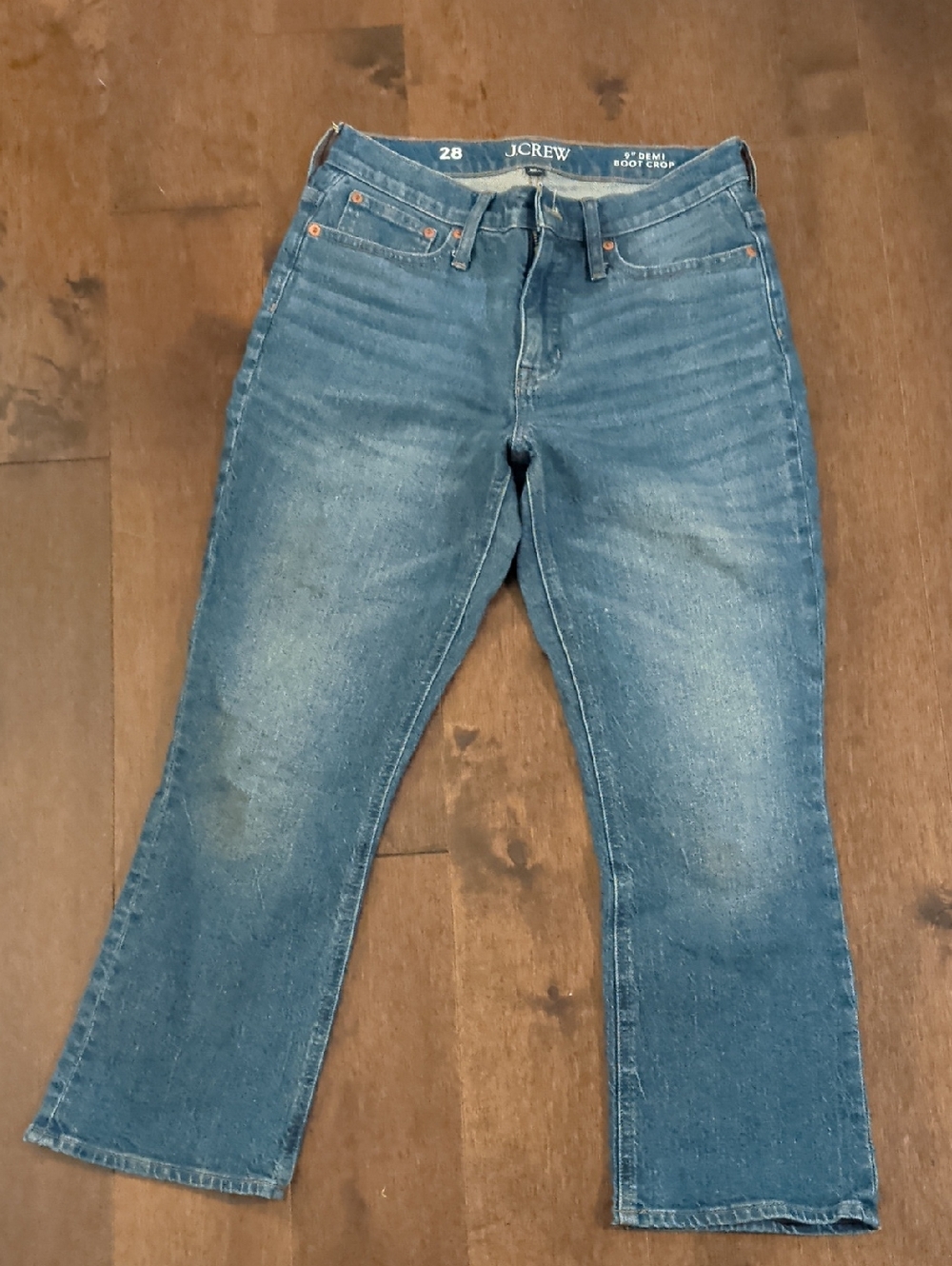 J. Crew Faded Blue Straight-Leg Jeans